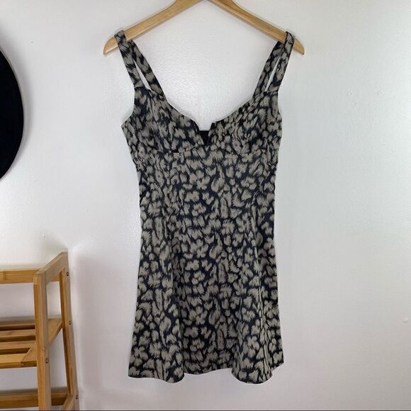 Free People Chrissy Animal Print Mini Dress NWT - Picture 11 of 12